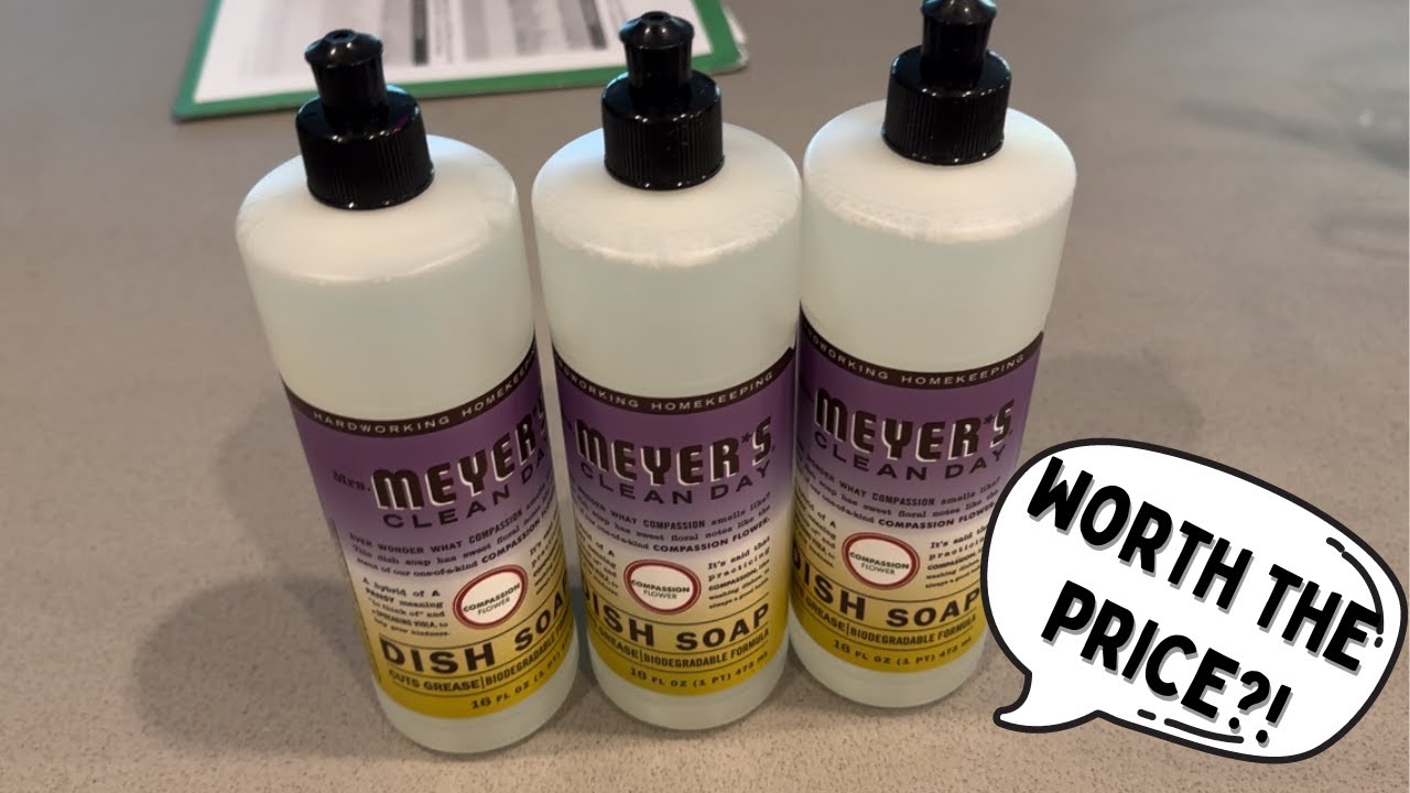 MRS. MEYER'S CLEAN DAY Liquid Dish Soap, Biodegradable Formula, Compassion Flower Review