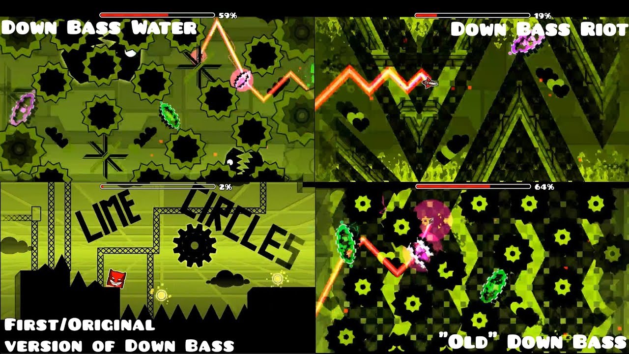 The old versions of Down Bass | Geometry Dash #47.1