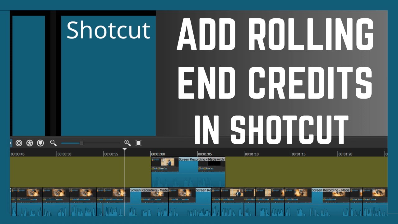 How To Add Rolling Credits On Videos In Shotcut | Make Text Scroll Up