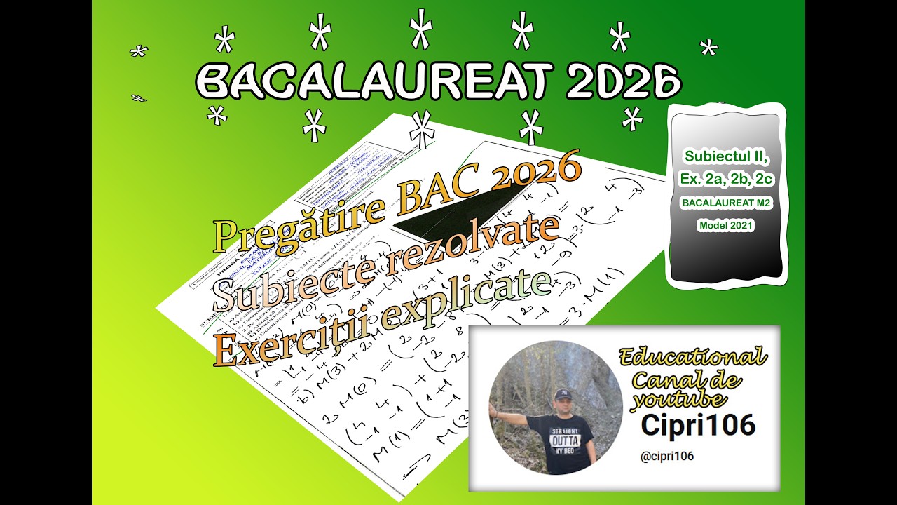 44. Subiect tip BAC matematică M2