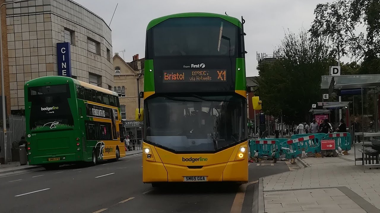 Advent Day 23 ( Scenic views + Thrash) Firstbus X1 to Bristol 35130 SM65 GGA 
