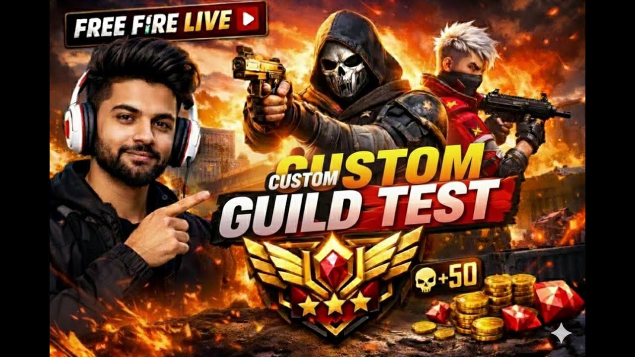 free fire cs/br/ rank puch and custom gameplay live