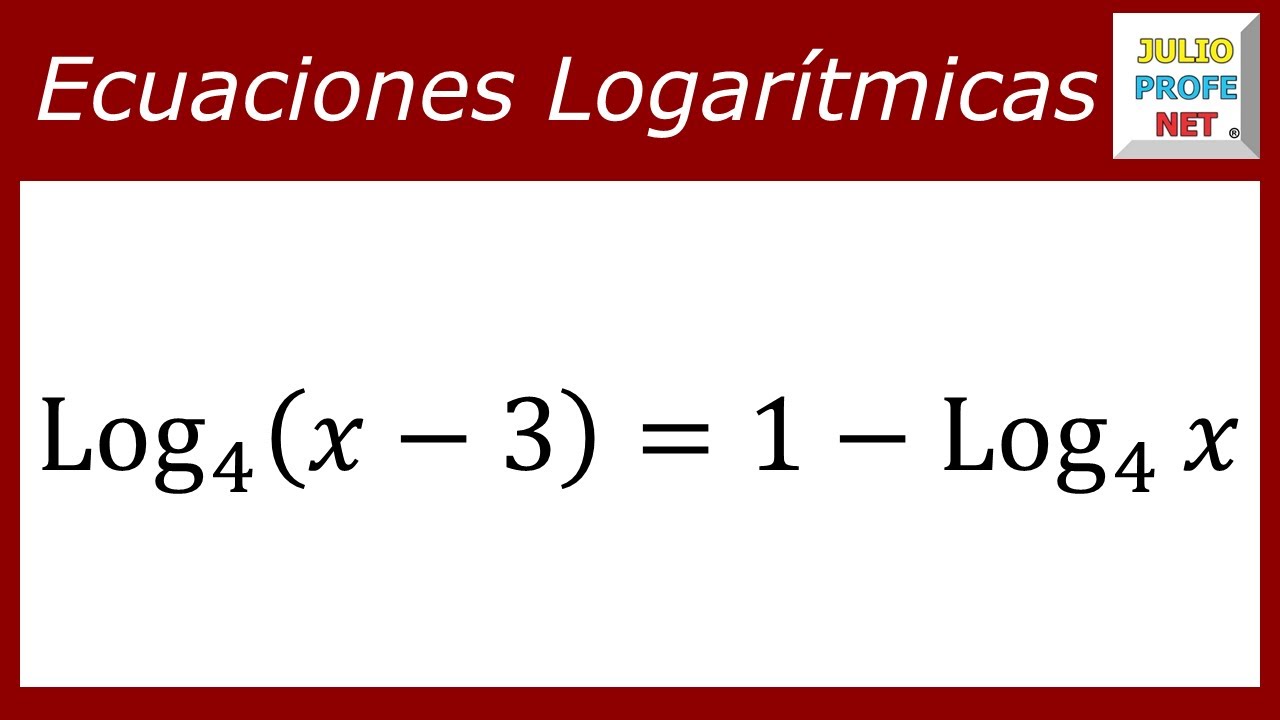 Ecuaciones logarítmicas | Ej. 1 #julioprofe