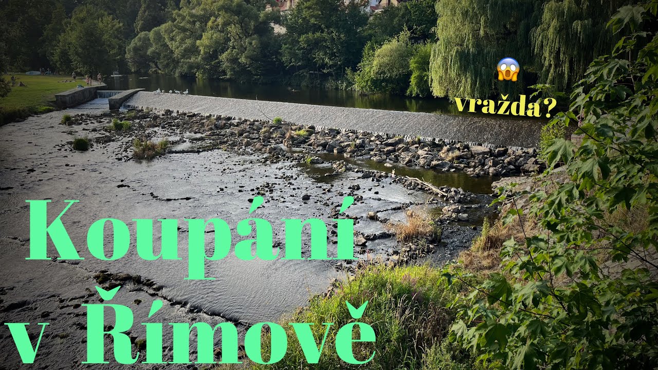 Koupaliště na jezu v obci Římov