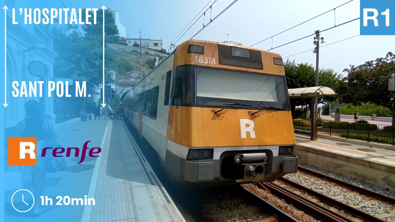 Rodalies de Catalunya R1 | Ruta en S-447 de L'Hospitalet a Sant Pol de Mar