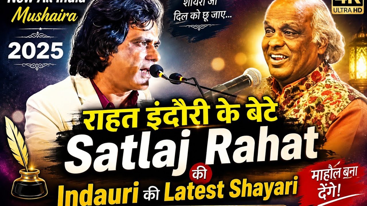 राहत इंदौरी के बेटे Satlaj Rahat Indauri कि Latest Shayari All India Mushaira | OMEIAT Chennai