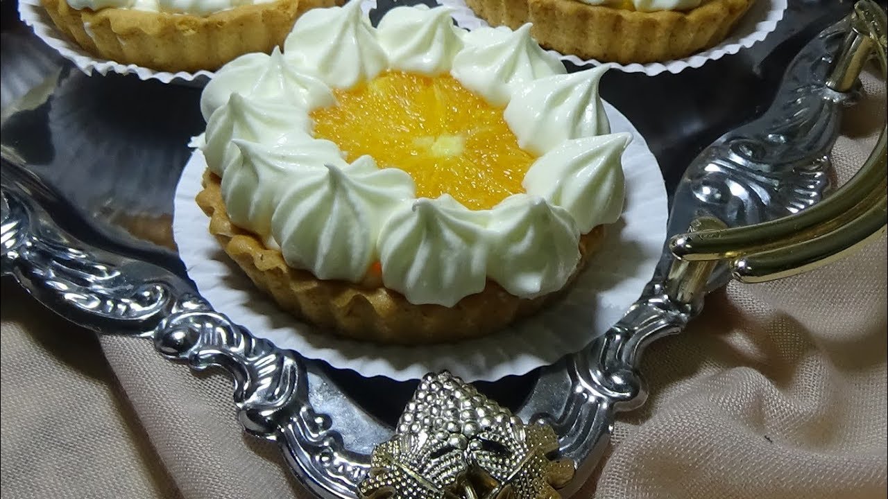 تارتولات بالبرتقال بكريمة راقية و مذاق رائع  Tartes aux orange من قناة _Aya Acil TV