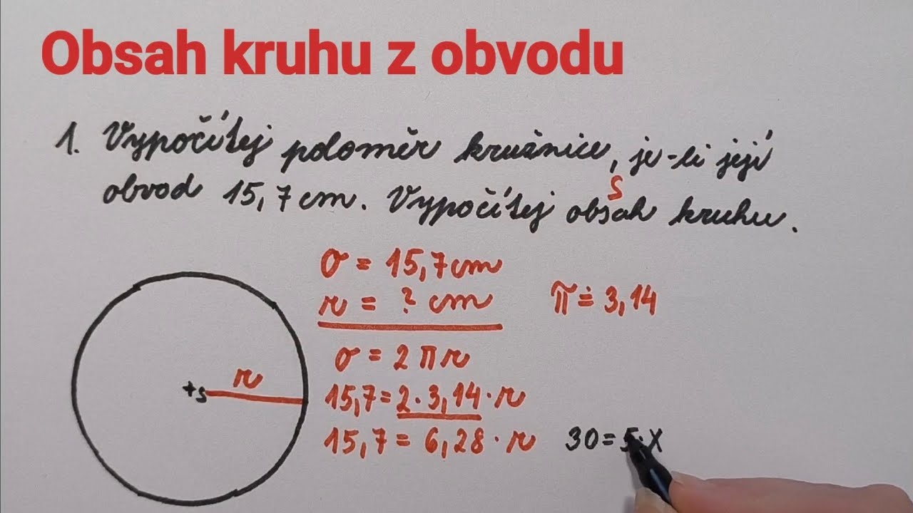 Obsah kruhu z obvodu