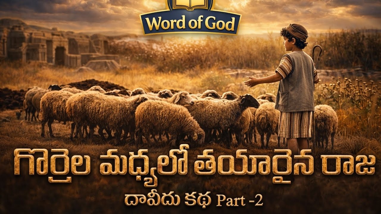 గొర్రెల మధ్యలో తయారైన రాజు 👑దావీదు కథ – Part 2 | Word of God