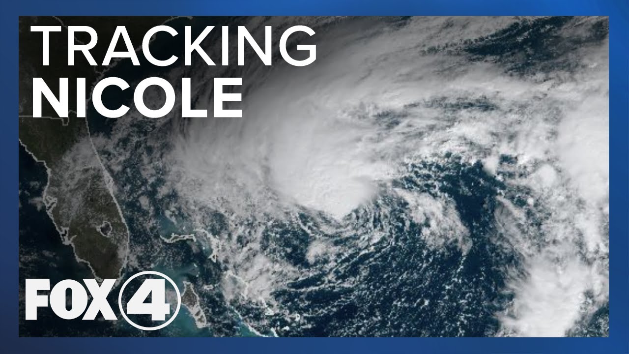 Tropical storm warnings issued as Nicole progresses westward