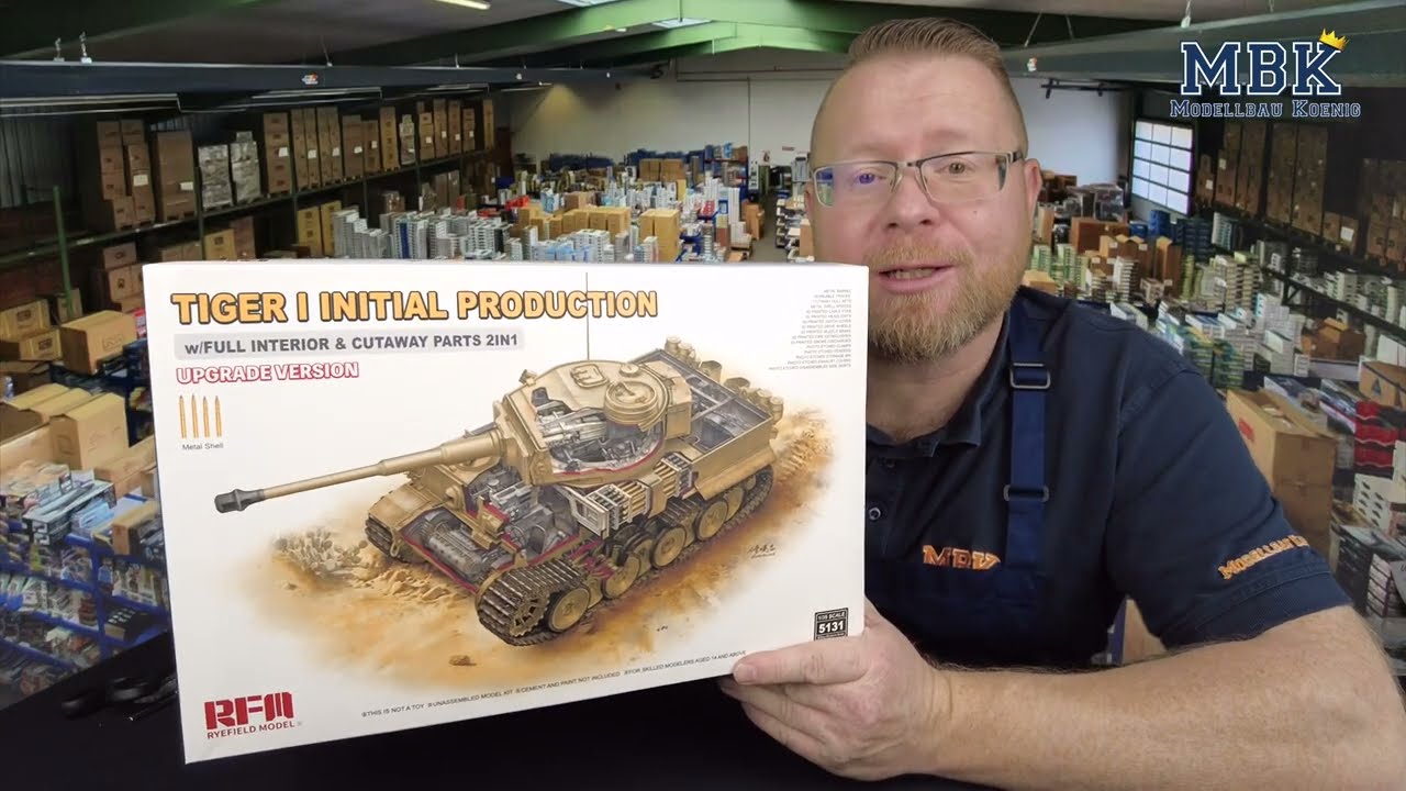 MBK packt aus #1124 - 1:35 Tiger I initial prod. interior-cutaway (UPGRADE) (Rye Field Model 5131)