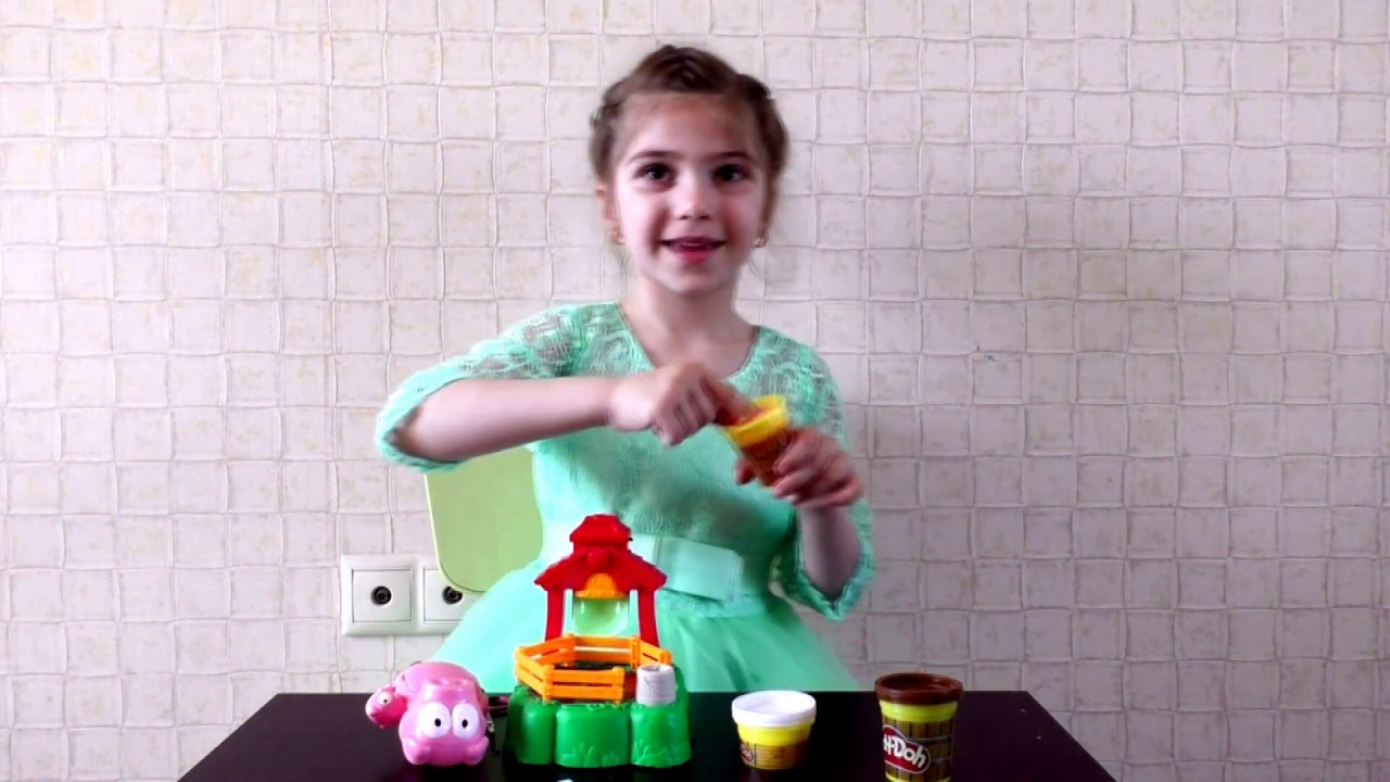 Распаковка игрушек Play-Doh Animal Crew Pigsley от Ники Вероники