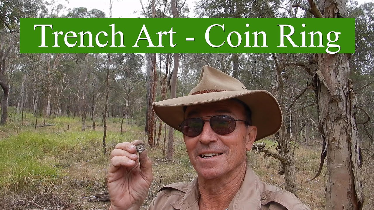 WW2 Trench Art Coin Ring: Garrett Apex.