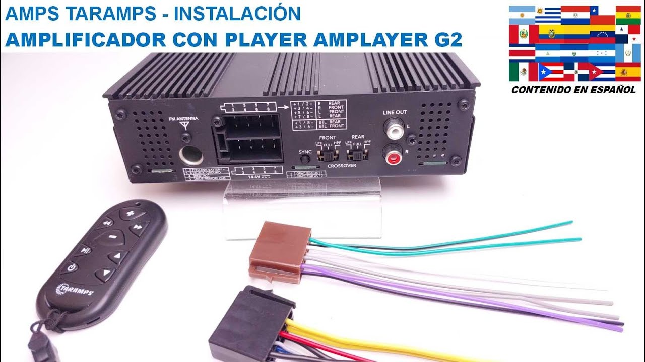 AMPS TARAMPS - INSTALACIÓN del PLAYER STEREO TARAMPS AMPLAYER G2 - 400WRMS 