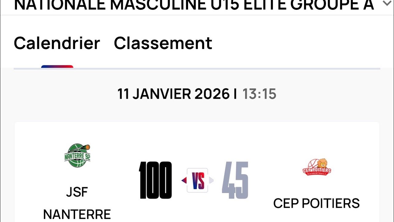 NMU15 Élite Nanterre vs Poitiers