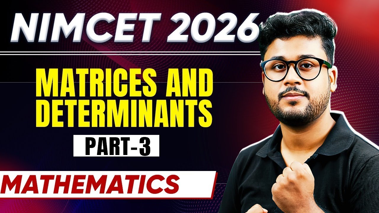 NIMCET 2026 | Matrices And Determinants Part 3  | NIMCET 2026 Preparation #nimcet2026 #nimcet2026