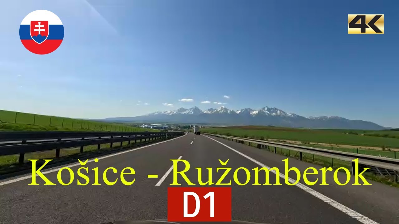 Scenic Slovak motorway D1 - driving from Košice to Ružomberok | spring 2024 | 4K