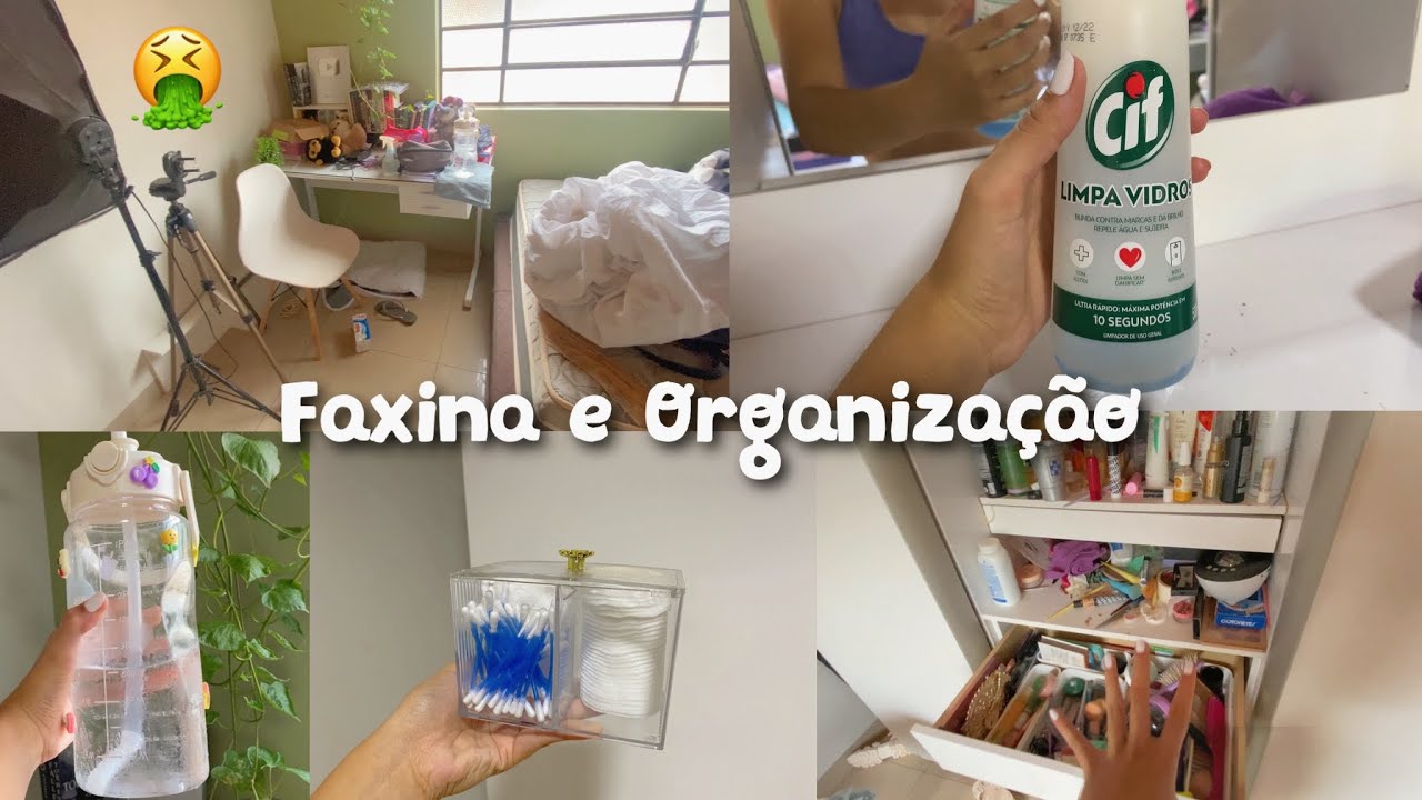 Faxina no meu quarto 🪣🧹 Organização completa *Penteadeira, guarda roupa, escrivaninha*