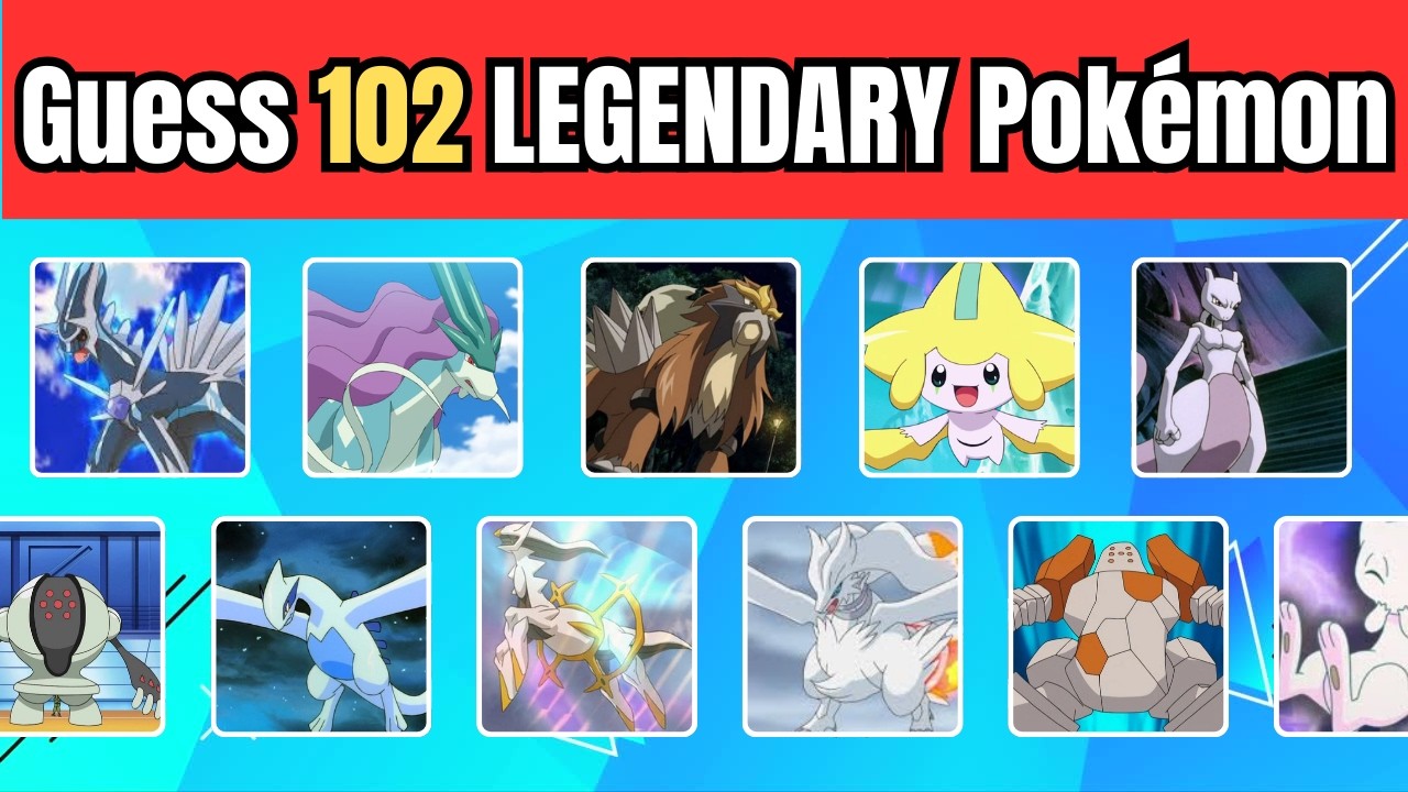 Who's That Pok&eacute;mon?! Guess 102 Legendary Pok&eacute;mon!