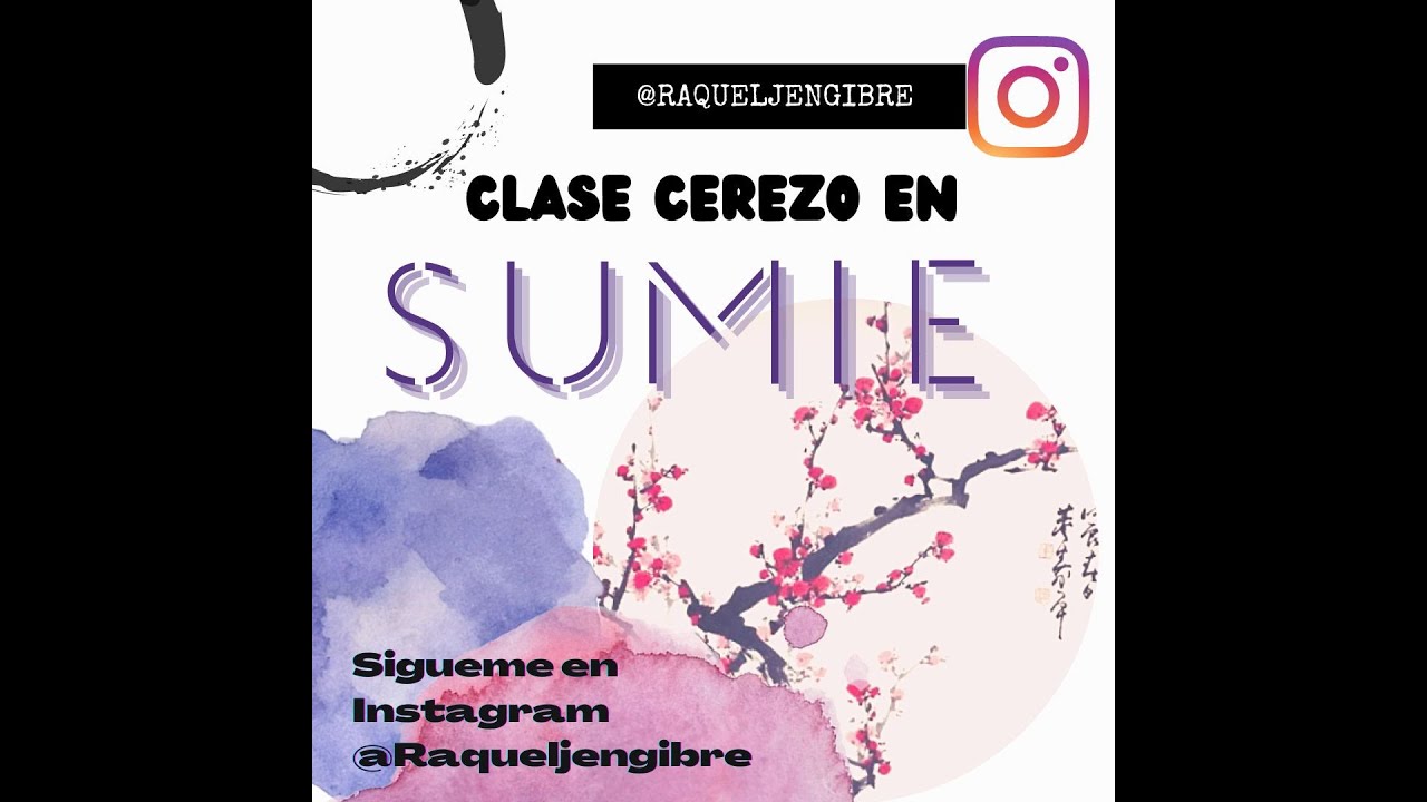 Sumie Sumi-E Cerezo Sakura