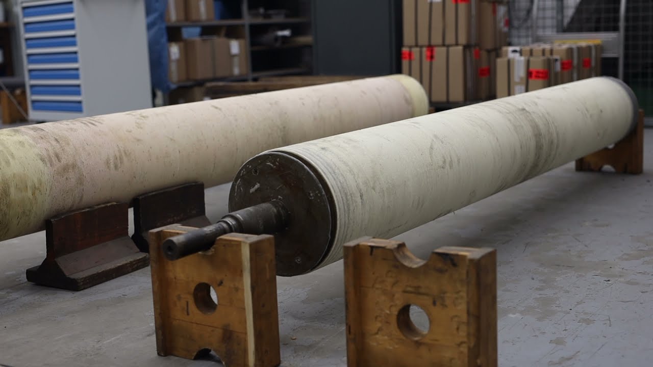 How to repair big rubber rollers (sent by customer)