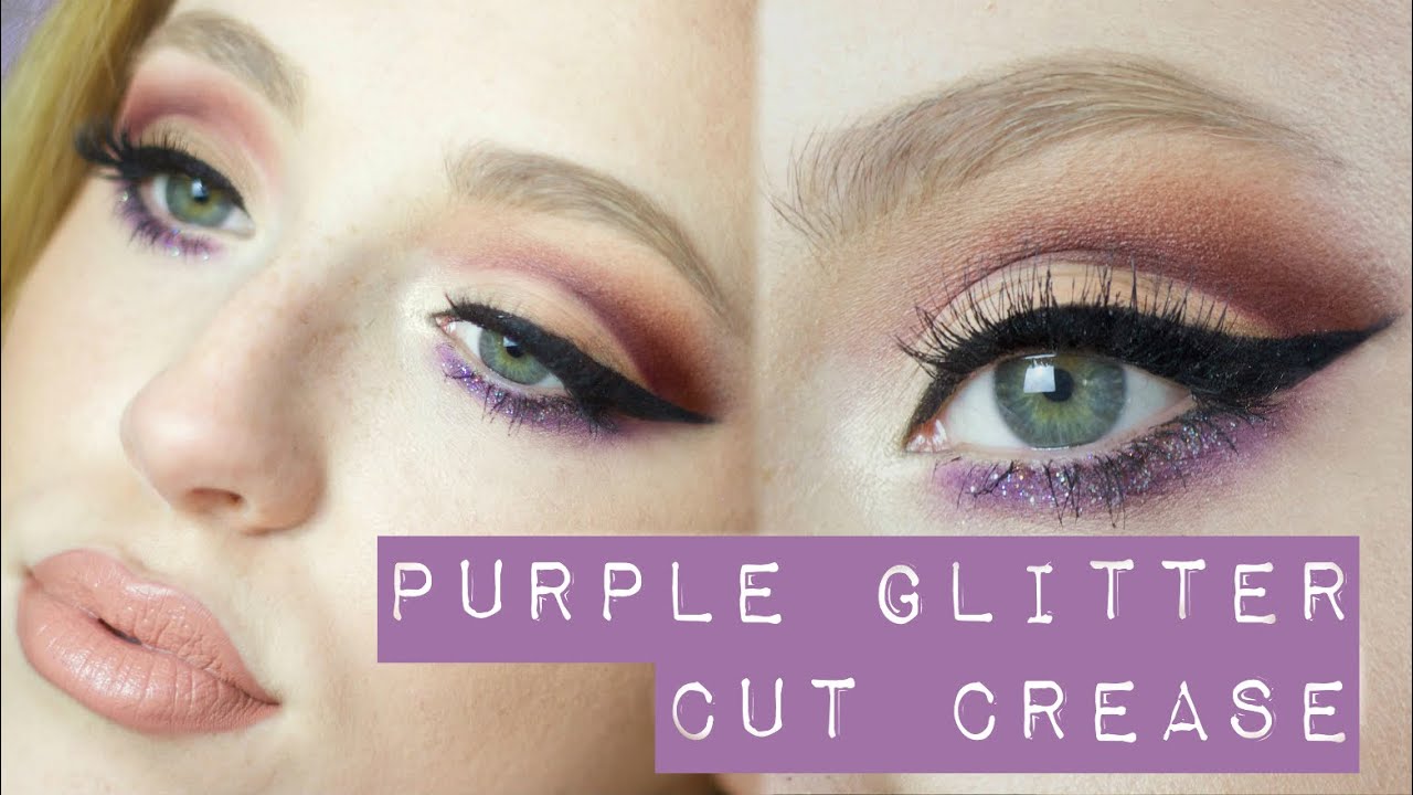 Purple Glitter Cut Crease - A Makeup Tutorial
