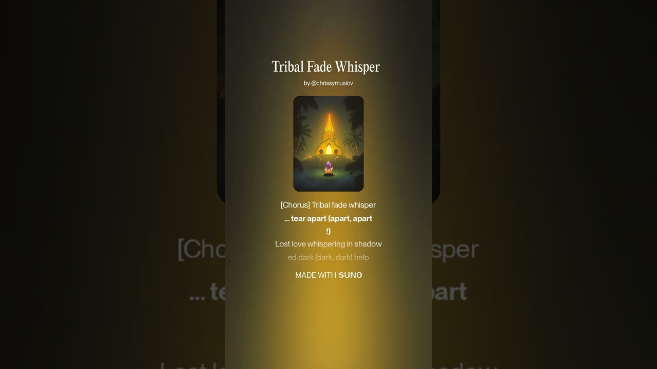 Tribal Fade Whisper #Music#NewMusic#MusicVideo#Singer#Song#MusicLover#InstaMusic#MusicIsLife