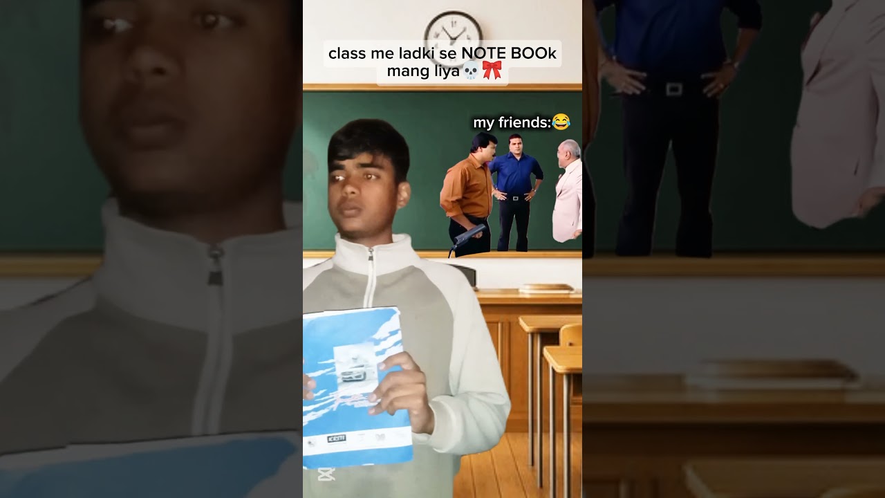 class me ladki se NOTE BOOk mang liya 📚💀