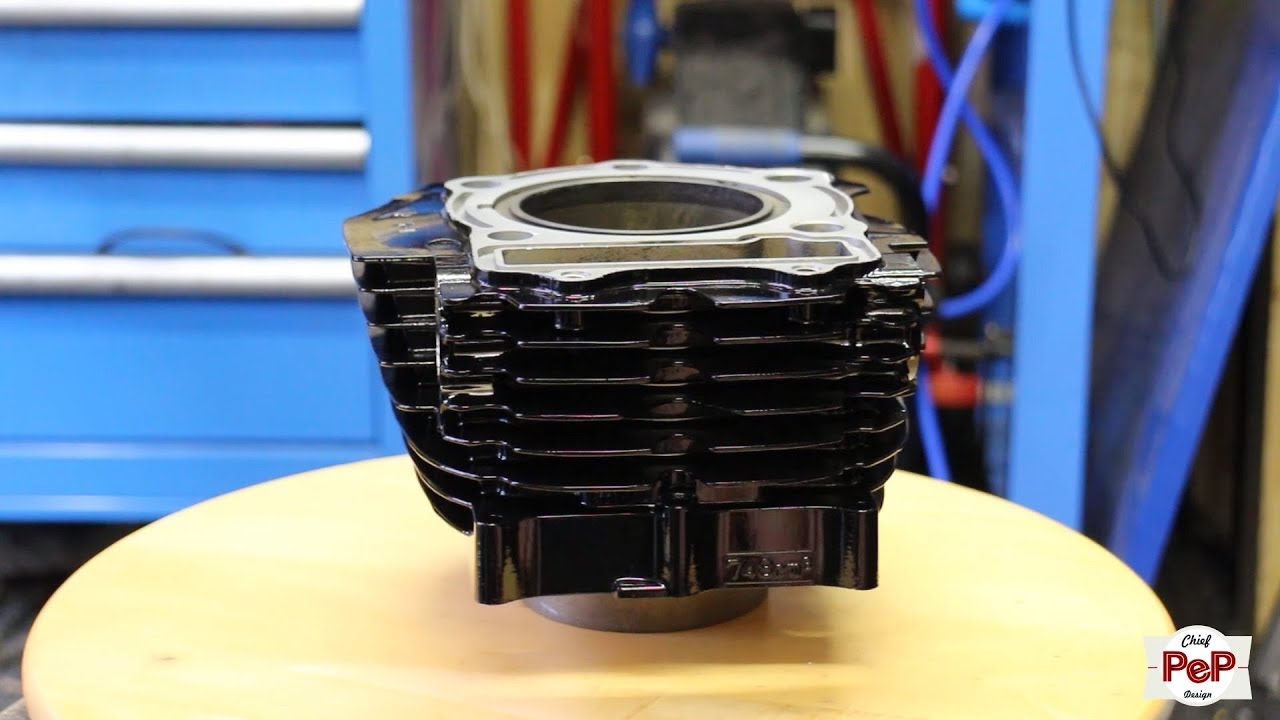 Painting engine parts