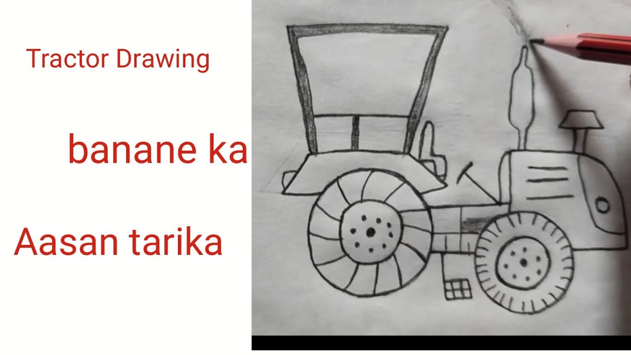 How to Draw a Tractor Drawing ll Step by Step Drawing#easydrawing#tractor#art #viral #ytubevideos 