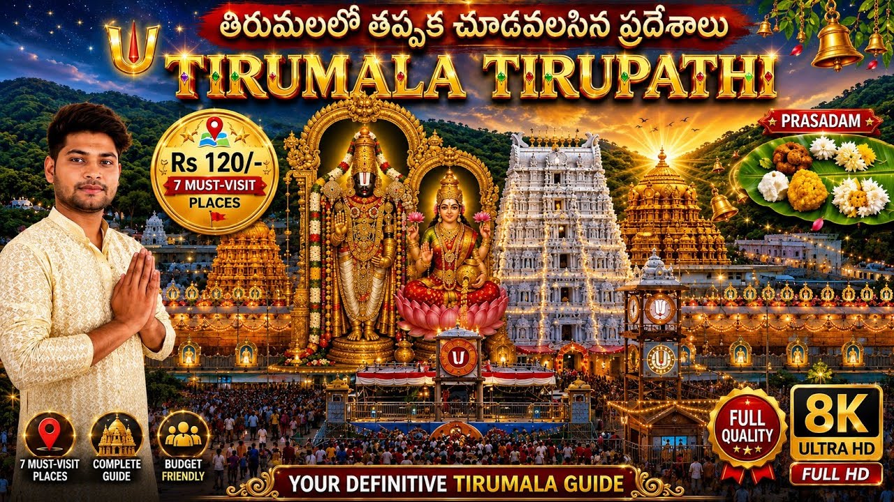 Tirumala Tirupati Temple Full Tour Video In Telugu 2024 I Must Visit Tourist Places In Tirumala