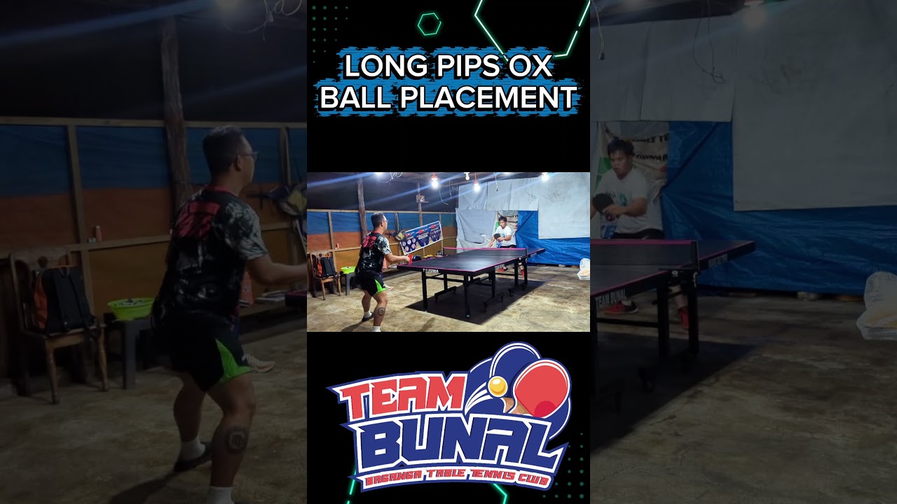 Long Pips OX Ball Placement #longpips #longpipsox #longpipsoxrubber #longpimpleox