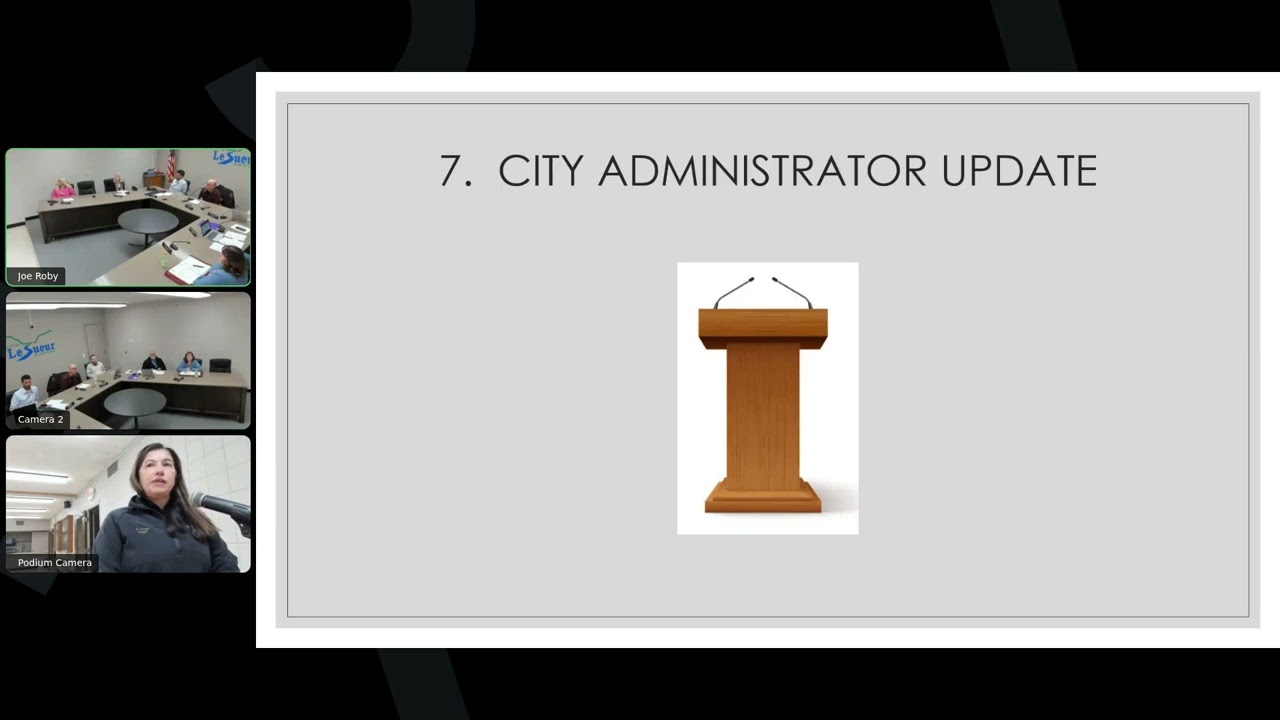 Le Sueur City Council Regular Meeting   January 26, 2026