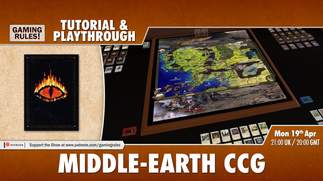Middle-Earth CCG: 2-player tutorial & playthrough with starter decks