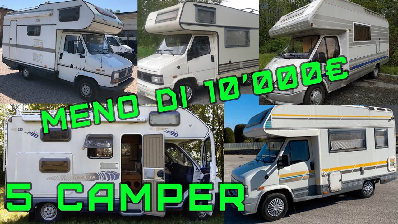 5 camper usati sotto i 10'000 &euro; in veneto