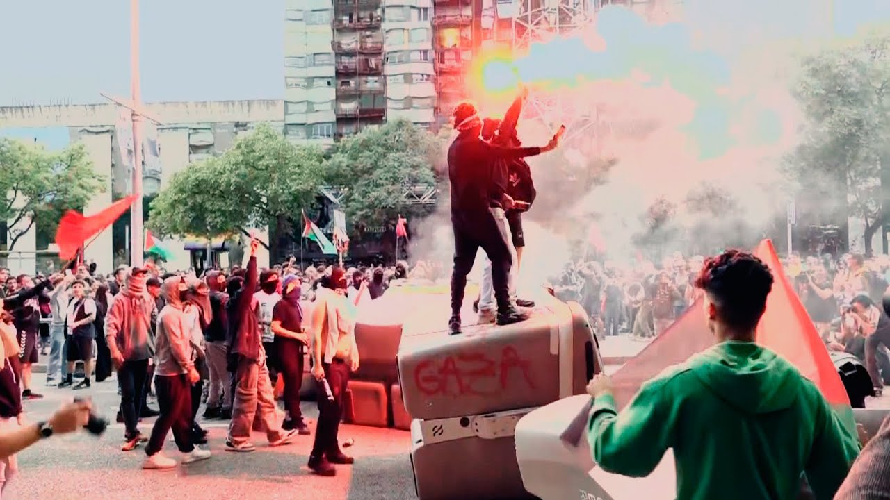 Incidentes en Barcelona en una nueva jornada de protestas por Palestina