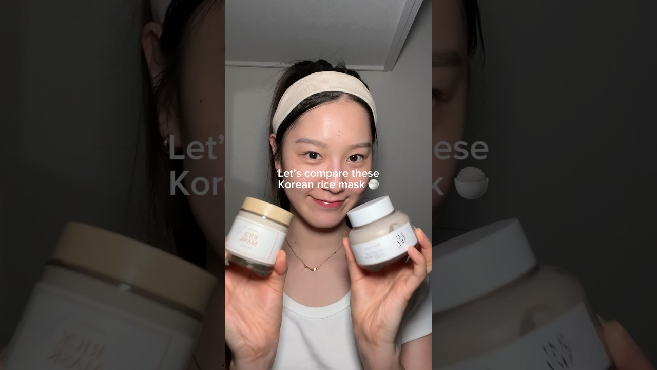Let&rsquo;s compare these Korean rice mask 🍚