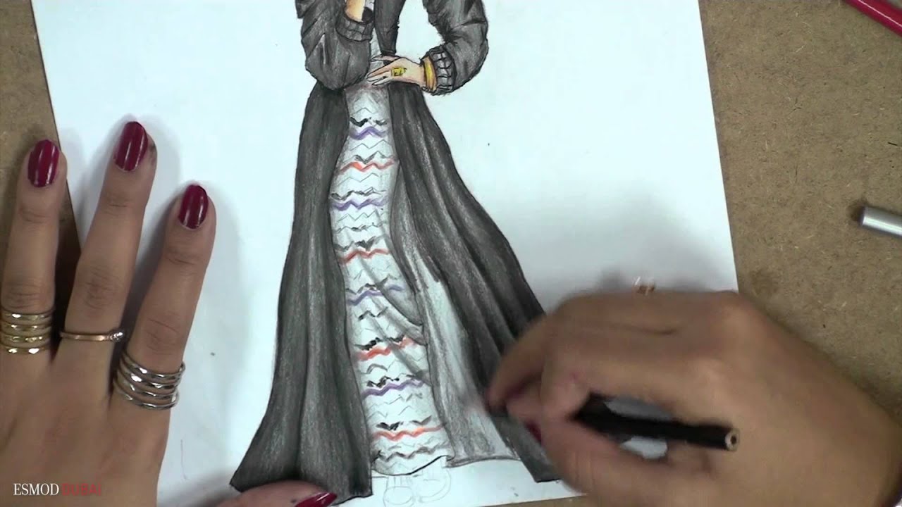 Abaya Fashion Illustration