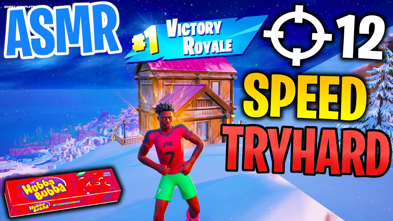 ASMR Gaming 😴 Fortnite IShowSpeed Tryhard Win! Gum Chewing 🎮🎧 Controller Sounds + Whispering 💤