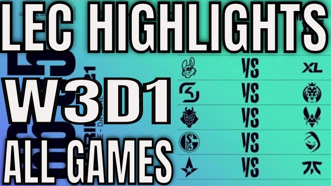 LEC Highlights ALL GAMES W3D1 Spring 2021