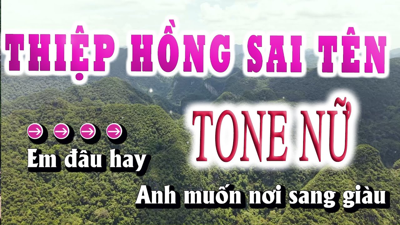 Karaoke Tone Nữ Thiệp Hồng Sai Tên Beat Hay (Oanh Tạ)