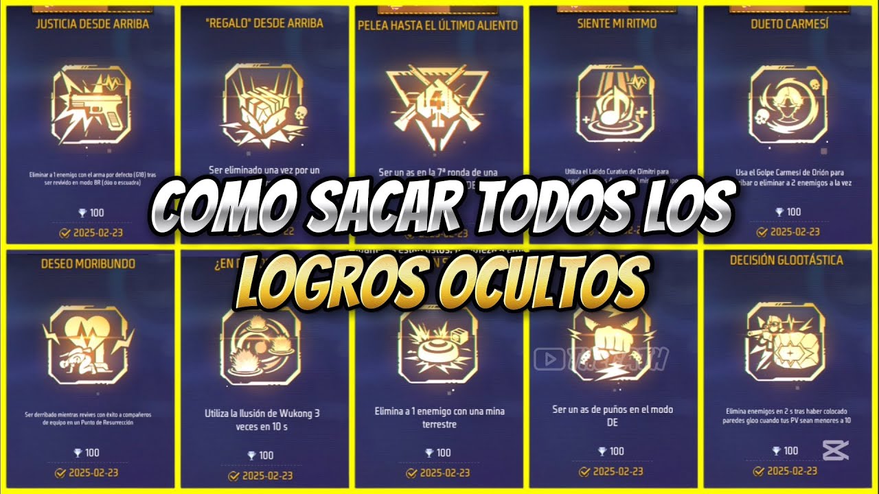 🔥Como sacar TODOS los LOGROS OCULTOS en freefire nueva actualizaci&oacute;n 2025 logros secretos freefire