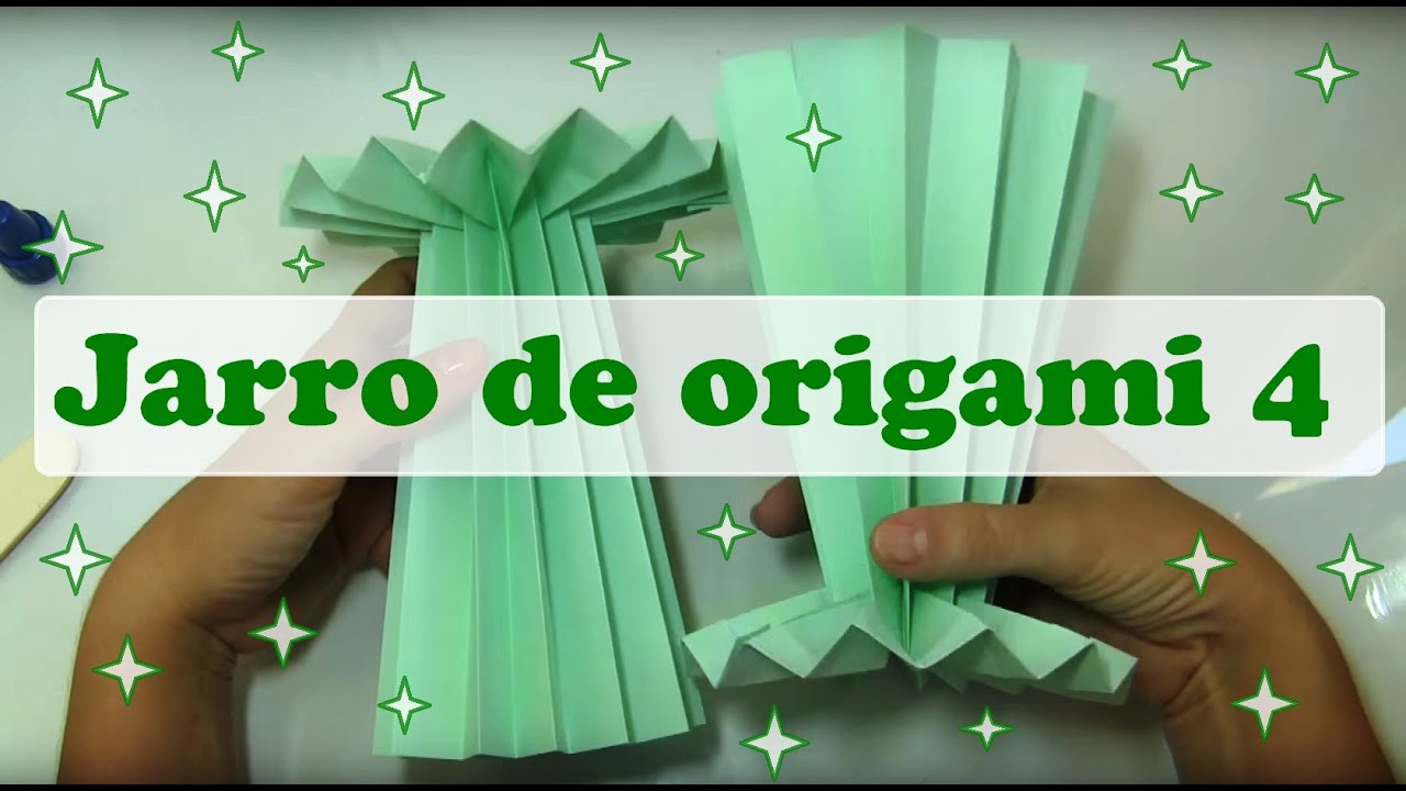 COMO FAZER JARRO PLISSADO DE ORIGAMI   4º VERSÃO