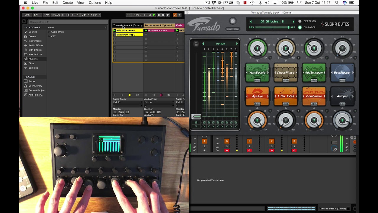 Demo of a Dedicated DIY Hardware MIDI Controller for Turnado