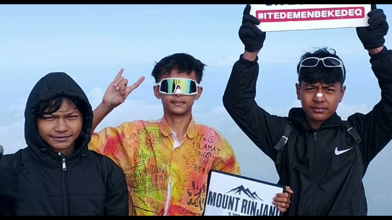 Bang Ocang Bersama Teman Teman ,Mendaki Gunung Rinjani,Lombok Timur ,NTB