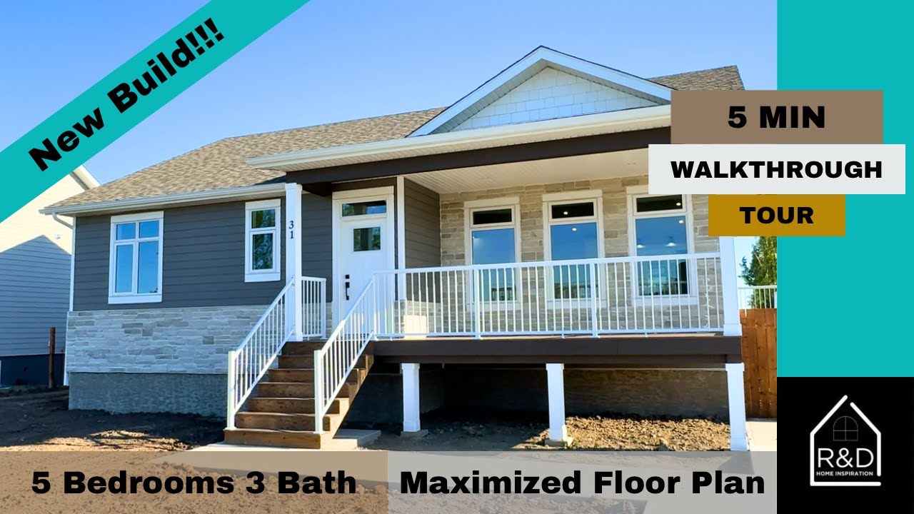 Best Home Floor Plan of 2025  - 1400 Sq Ft 5 Bedroom Home - Contemporary Open Concept Layout