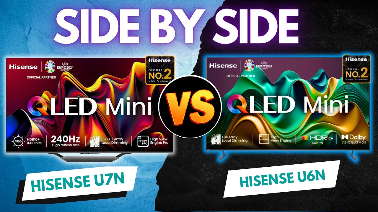 Hisense U6N Pro vs Hisense U7N QLED Mini LED - Side-by-Side Comparison