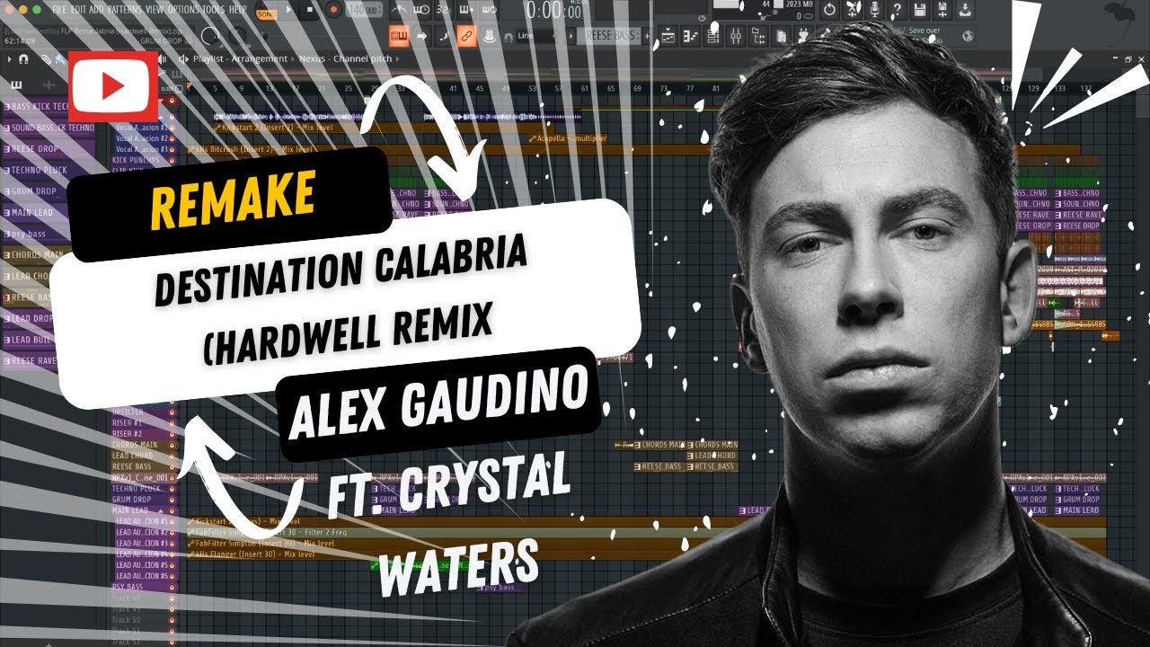 Alex Gaudino ft. Crystal Waters - Destination Calabria (Hardwell Remix) Fl Studio Remake