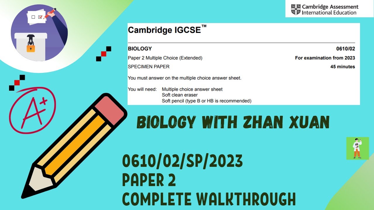 Биология IGCSE (0610) - 0610/02/SP/23 | Образец экзаменационной работы 2023 года, экзаменационная...