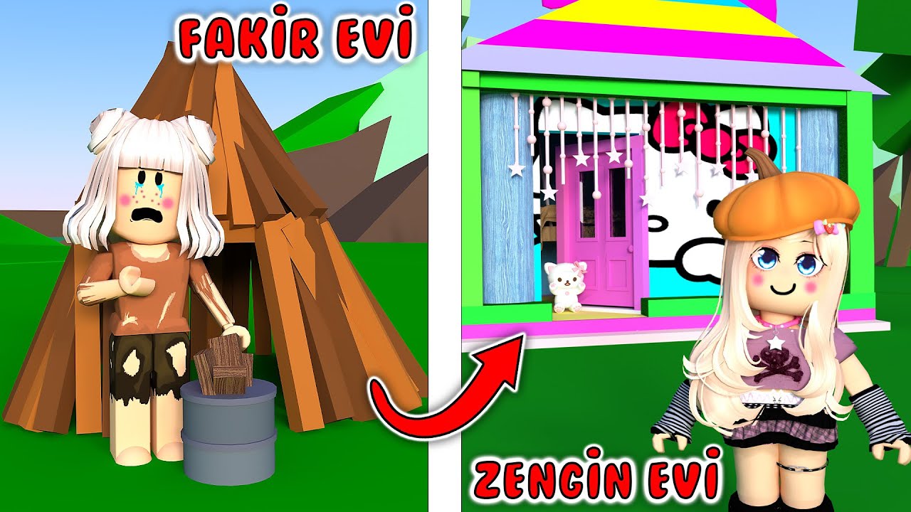 😢 FAKİR EVSİZ KIZA BARBİE EVİ YAPTIM 😍 | ROBLOX BROOKHAVEN KOMİK HİKAYE RP 🏡 @mavisroblox